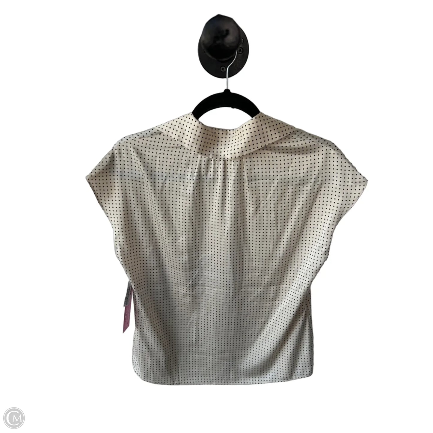 Blouse Sleeveless By Maison Damelie In Black & Cream, Size: Xs