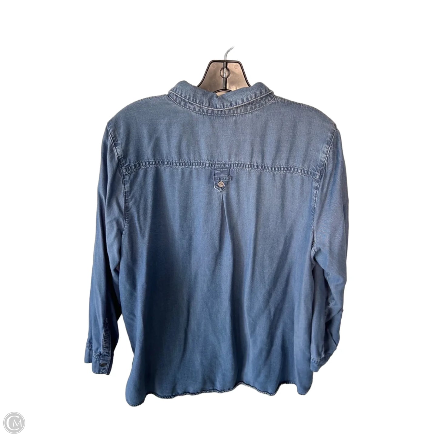 Top Long Sleeve By J. Jill In Blue Denim, Size: L