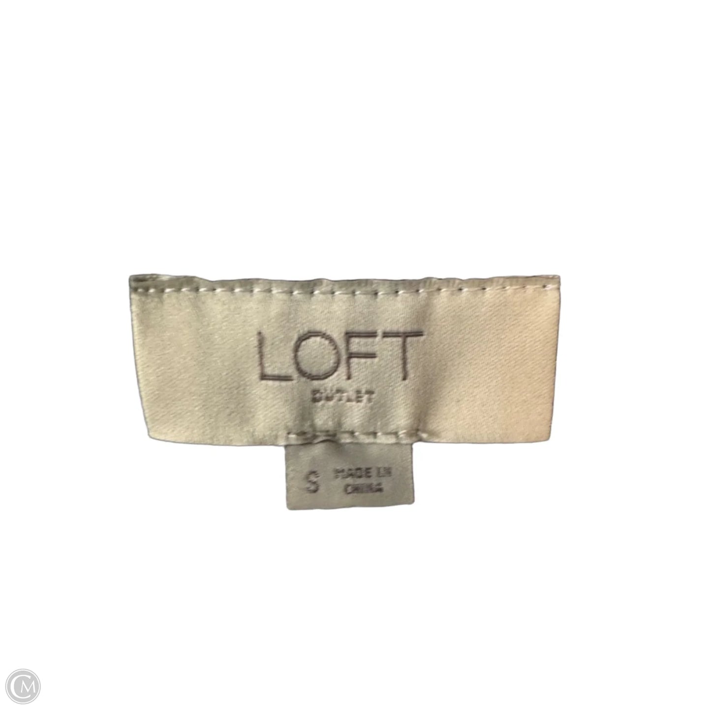 Sweater Cardigan By Loft In Blue & Silver, Size: S