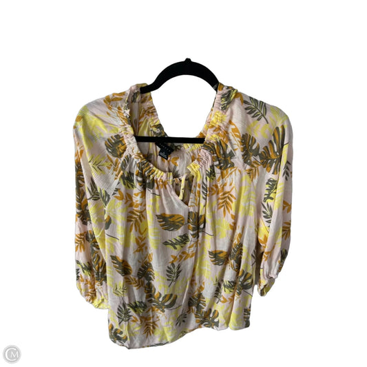Blouse 3/4 Sleeve By Sanctuary In Green & Pink, Size: M