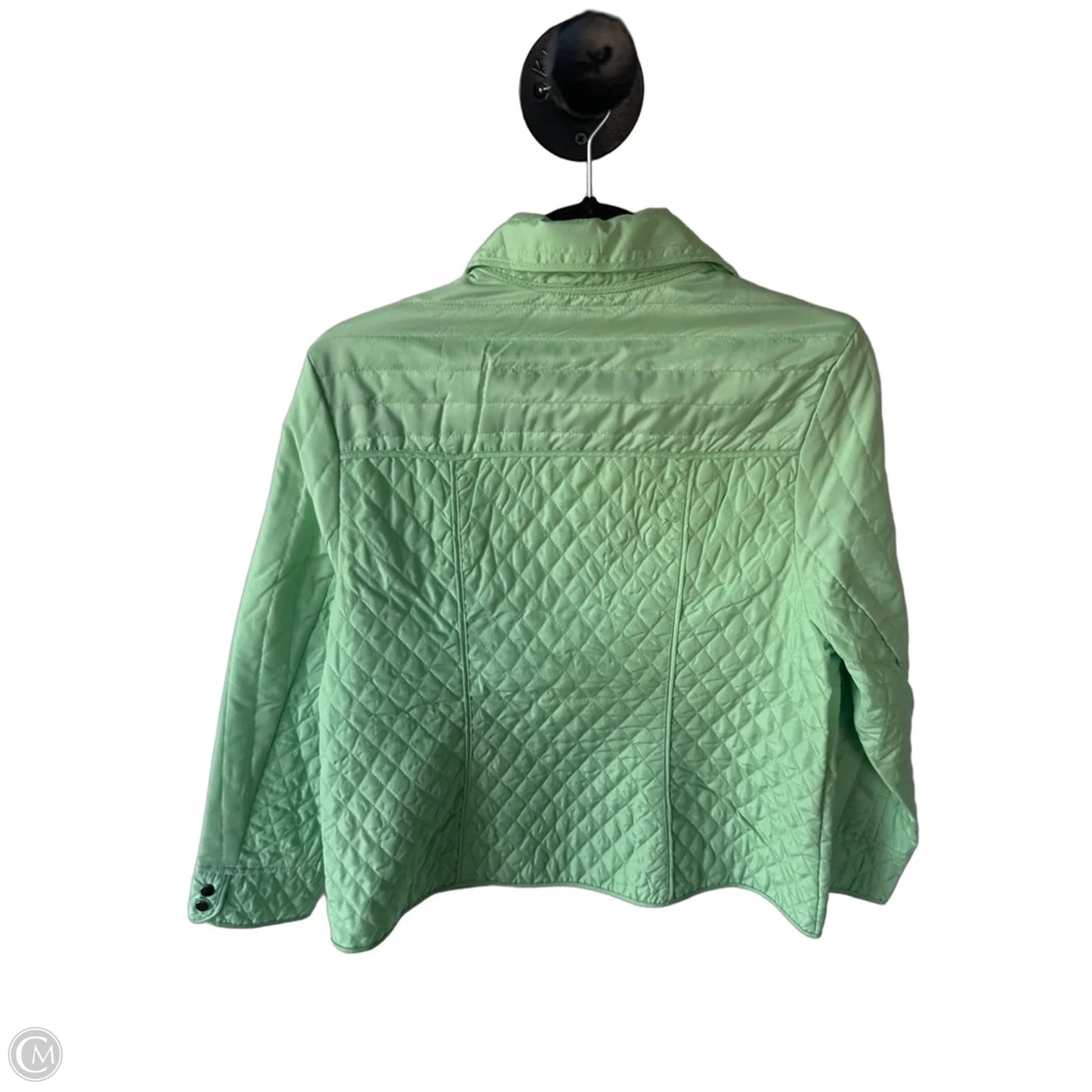 Jacket Puffer & Quilted By Jane Ashley In Green, Size: L
