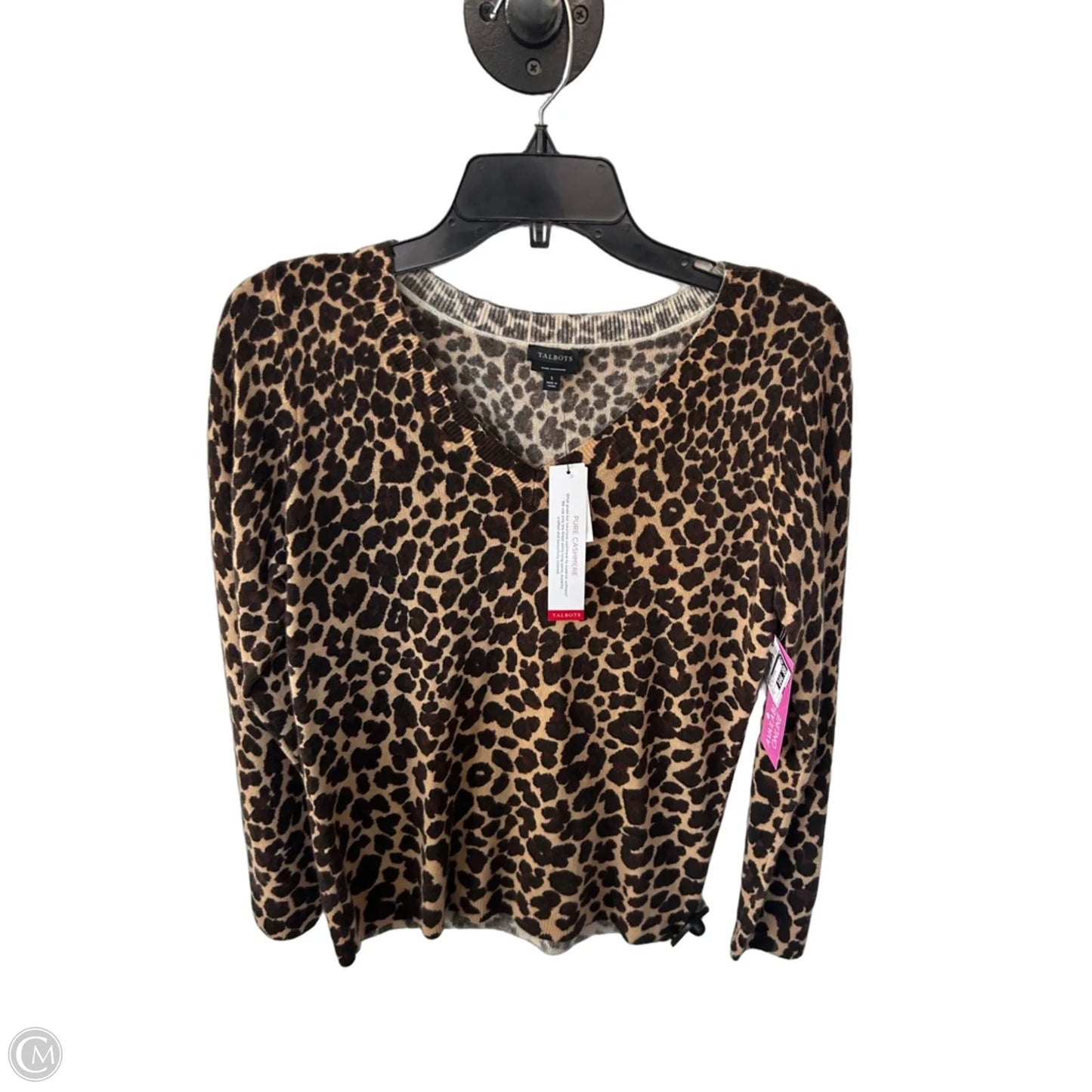 Sweater Cashmere By Talbots In Animal Print, Size: S