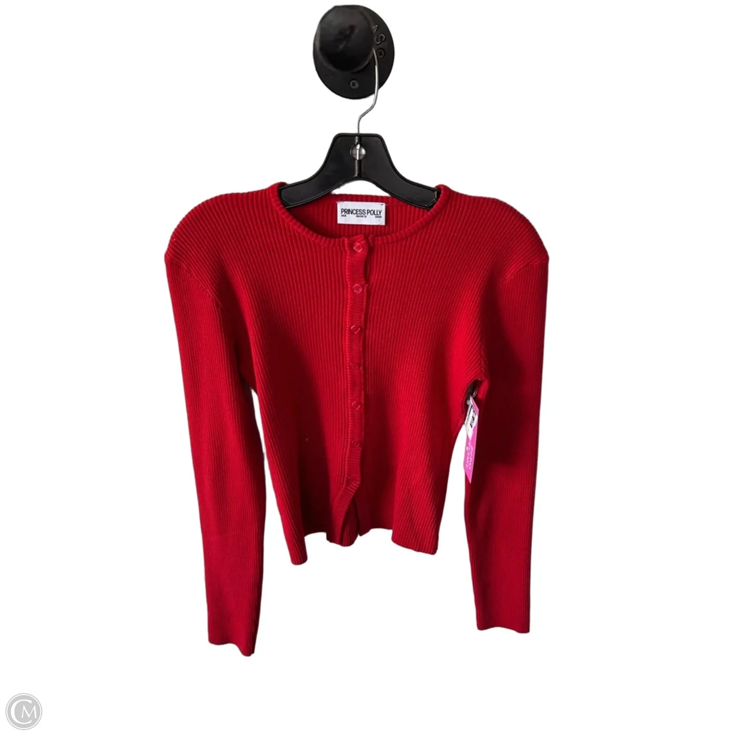 Sweater Cardigan By Princess Polly In Red, Size: M