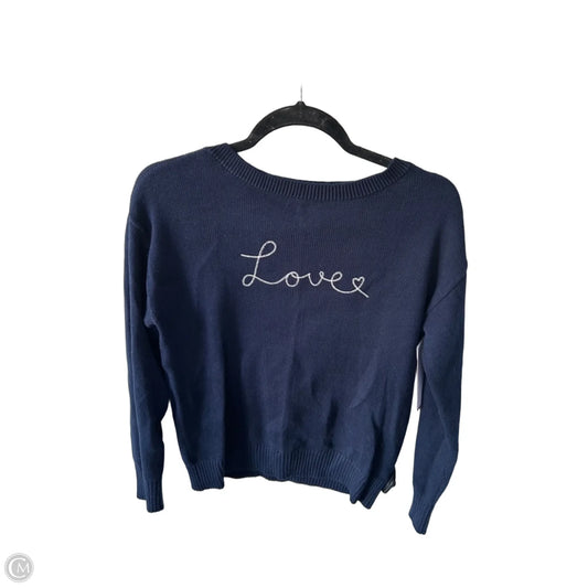 Sweater By Loft In Blue & White, Size: S