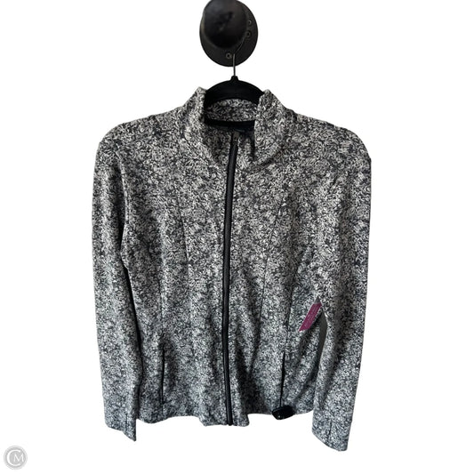 Athletic Jacket By Athleta In Black & White, Size: M