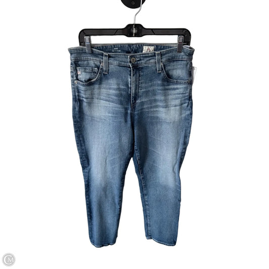 Jeans Straight By Ag Jeans In Blue Denim, Size: 12