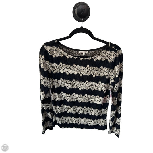 Sweater By Mystree In Black & Cream, Size: M