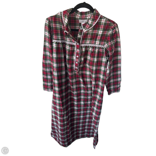 Nightgown By Clothes Mentor In Plaid Pattern, Size: S