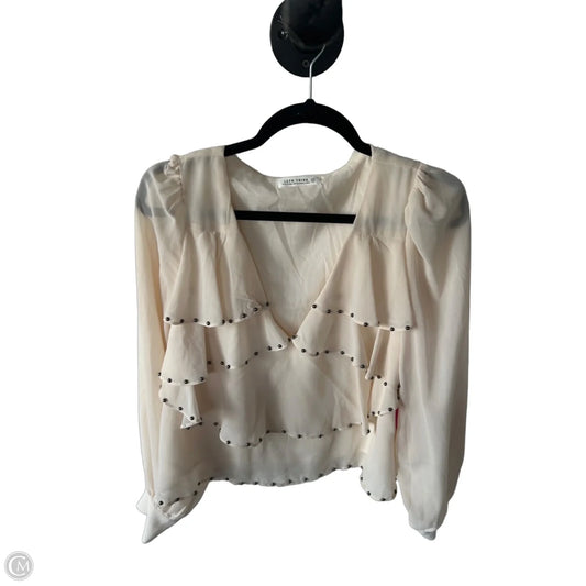 Blouse Long Sleeve By 12th Tribe In Cream, Size: S