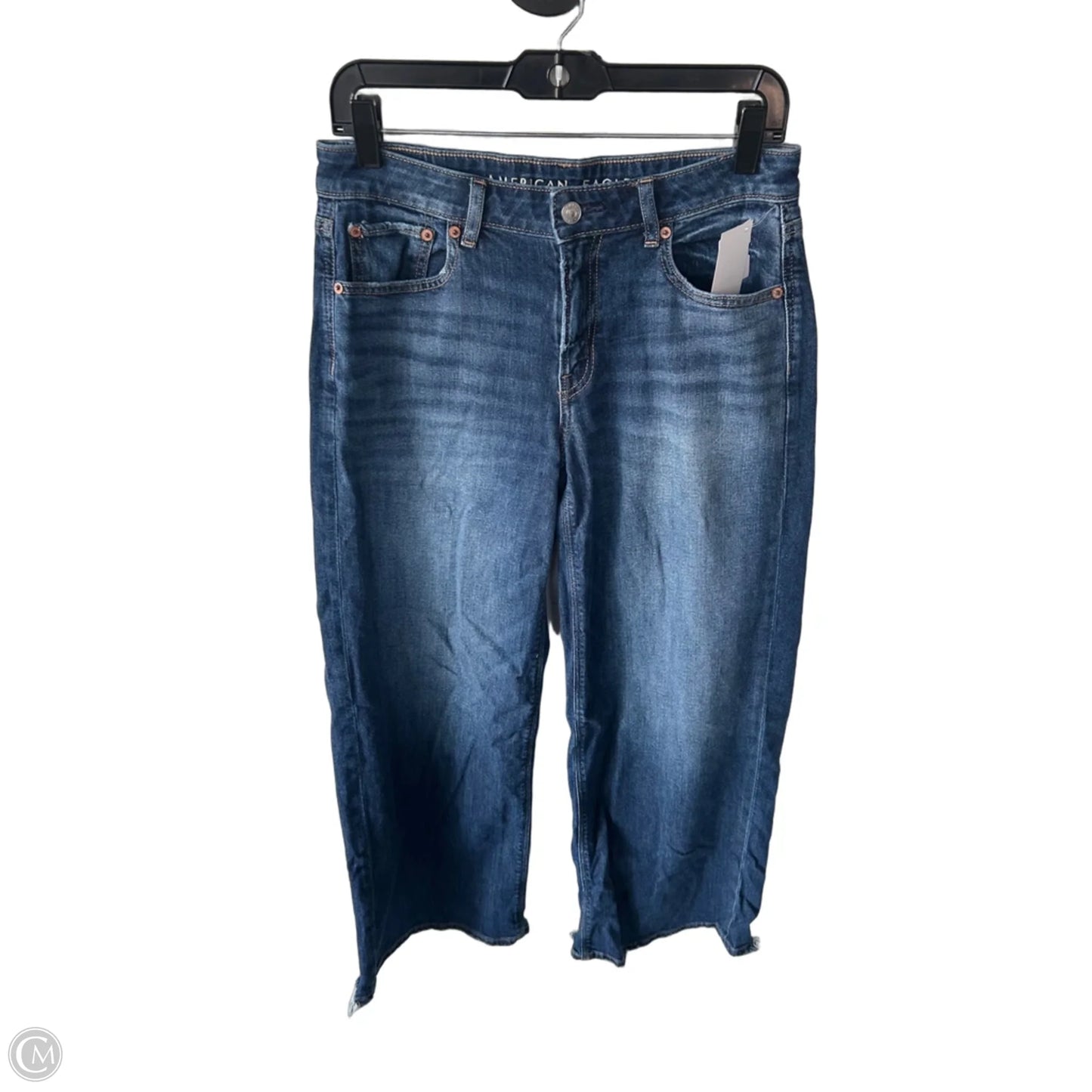 Jeans Wide Leg By American Eagle In Blue Denim, Size: 2