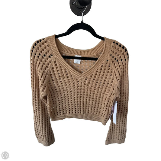 Sweater By Wild Fable In Brown & Gold, Size: S