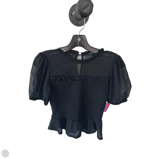 Blouse Short Sleeve By Express In Black, Size: Xs