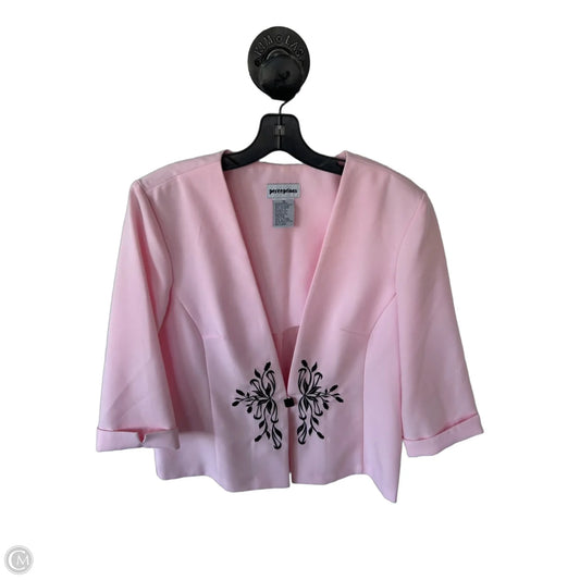 Blazer By Perceptions In Pink, Size: L