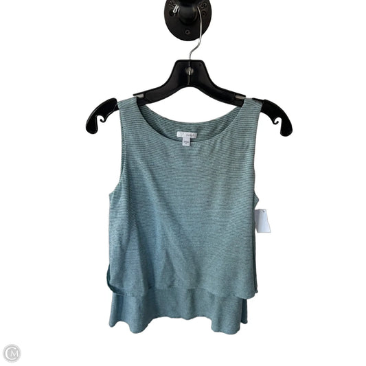 Top Sleeveless By Pure Jill In Green & Grey, Size: Xs
