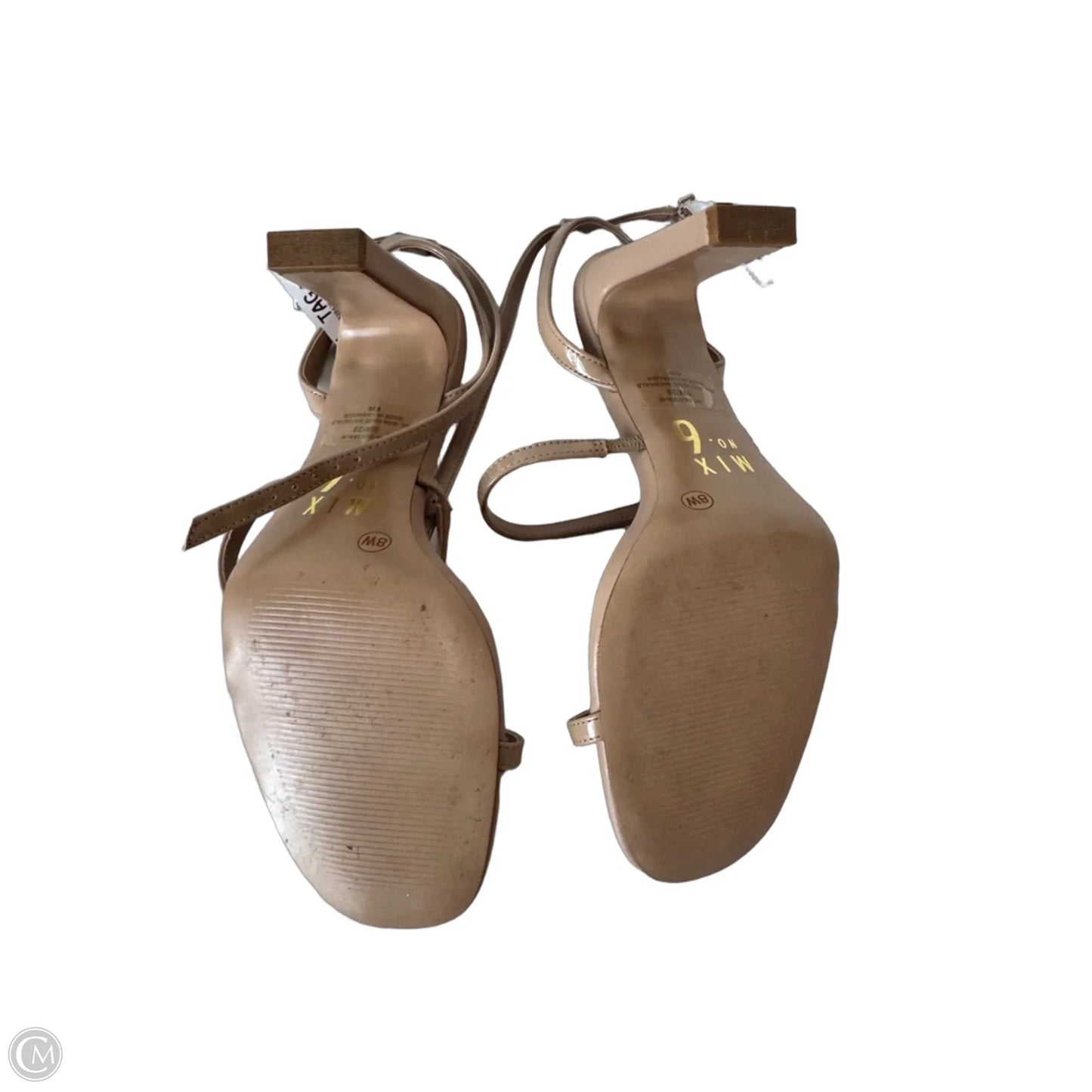 Sandals Heels Block By Mix NO.6 In Tan, Size: 8