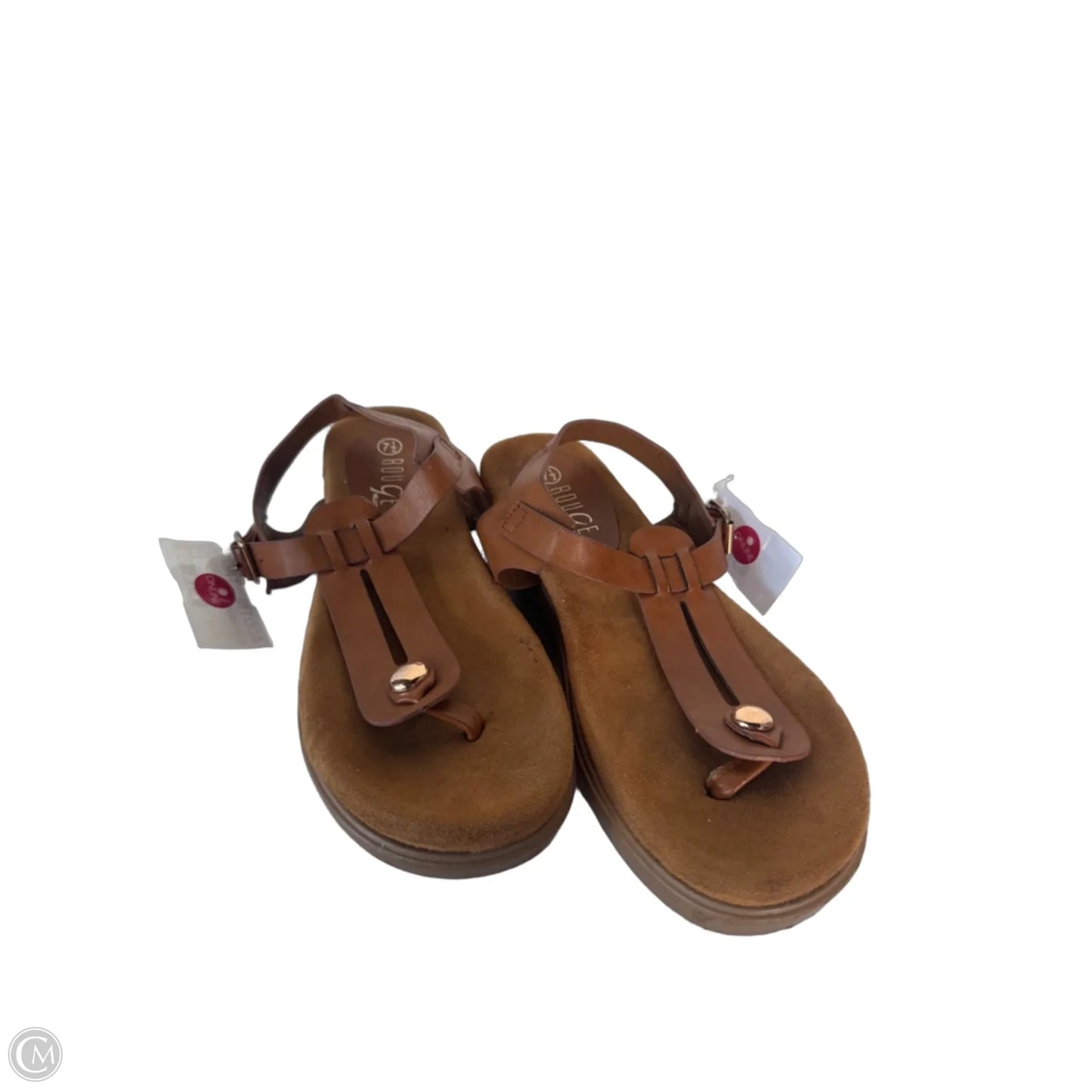 Sandals Flats By Rouge In Brown, Size: 7.5