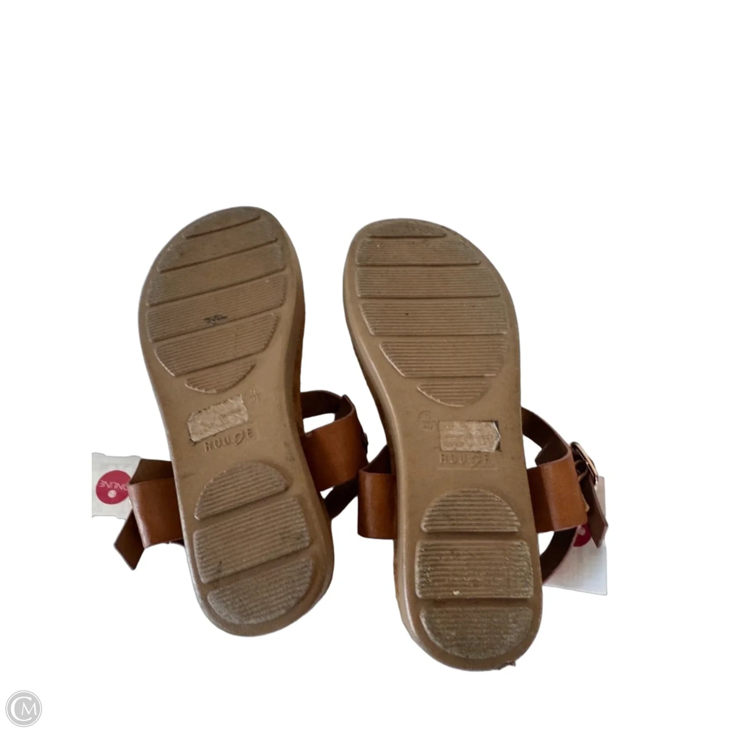 Sandals Flats By Rouge In Brown, Size: 7.5