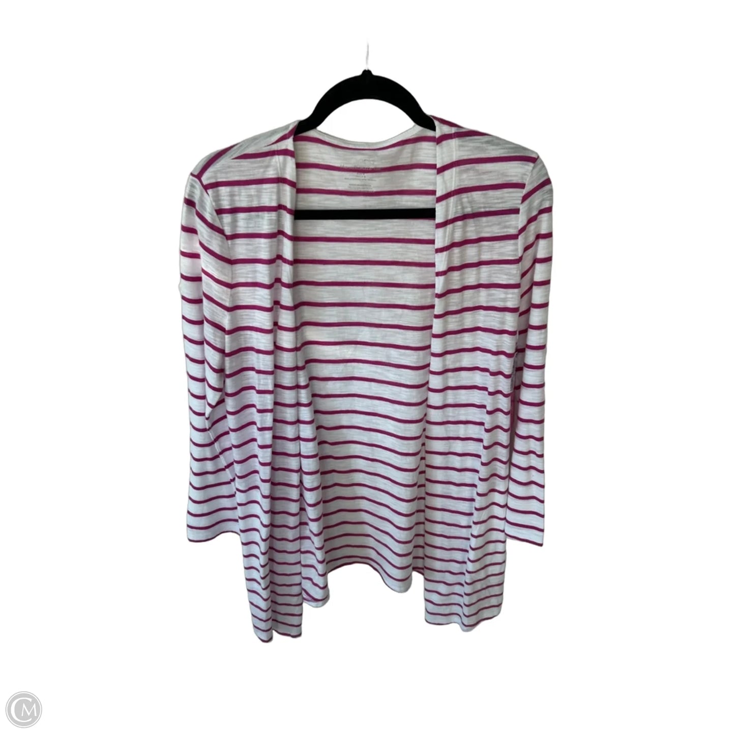 Cardigan By Chicos In Pink & White, Size: S