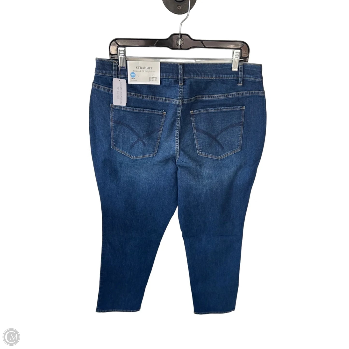 Jeans Straight By Cj Banks In Blue Denim, Size: 14