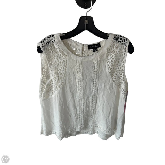 Blouse Sleeveless By Charlie Paige In White, Size: M