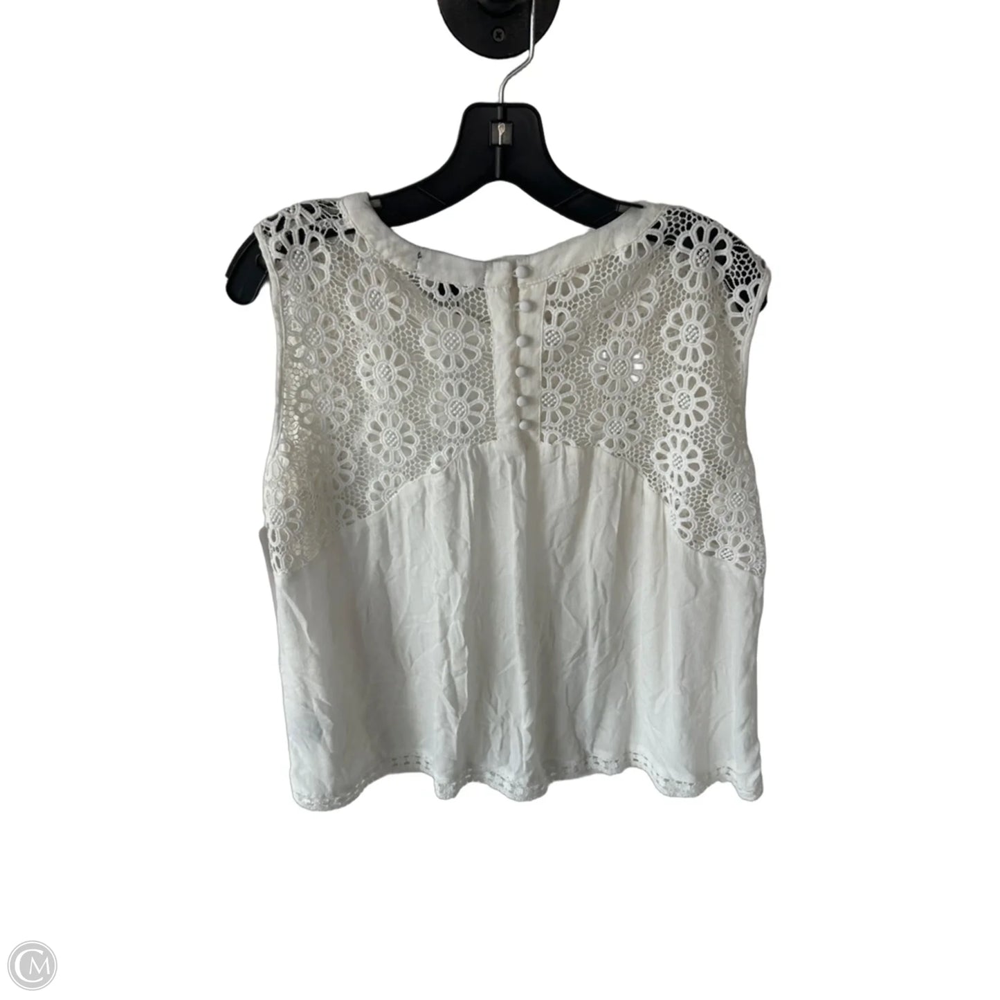 Blouse Sleeveless By Charlie Paige In White, Size: M