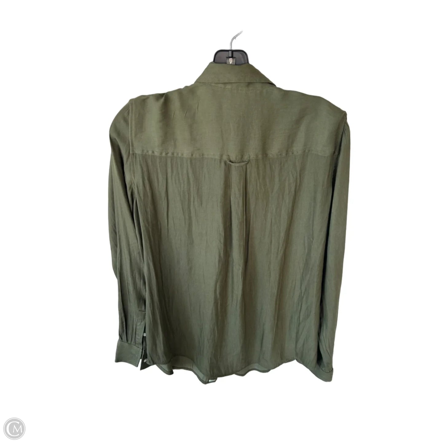Blouse Long Sleeve By Banana Republic In Green, Size: M