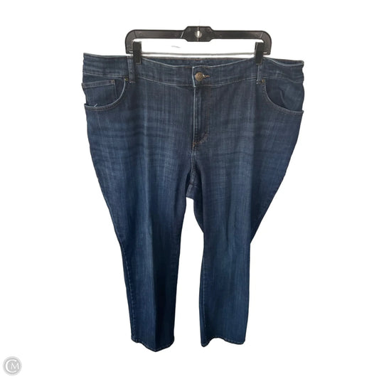 Jeans Straight By Lee In Blue Denim, Size: 22