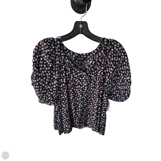 Blouse Short Sleeve By Karen Kane In Black & Pink, Size: Xs
