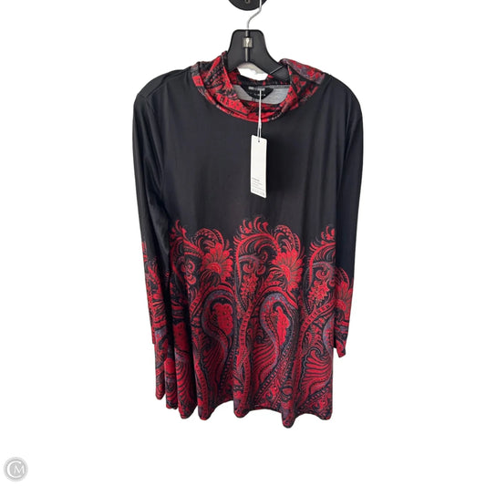 Dress Casual Midi By Cme In Black & Red, Size: Xl