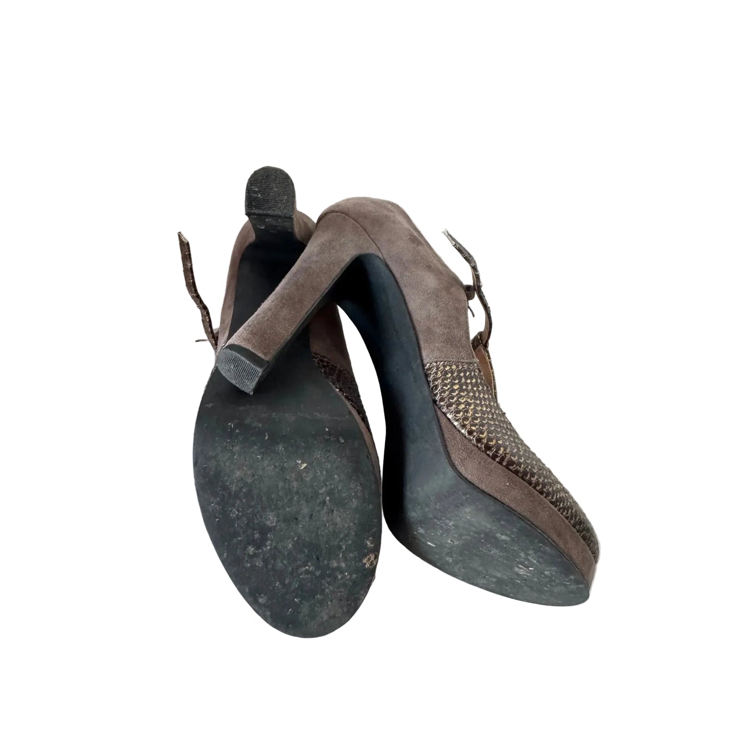Shoes Heels Block By Saks Fifth Avenue In Snakeskin Print, Size: 7