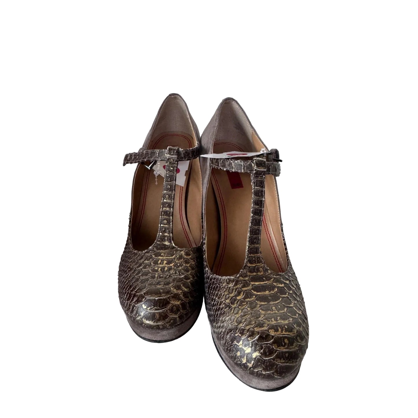 Shoes Heels Block By Saks Fifth Avenue In Snakeskin Print, Size: 7