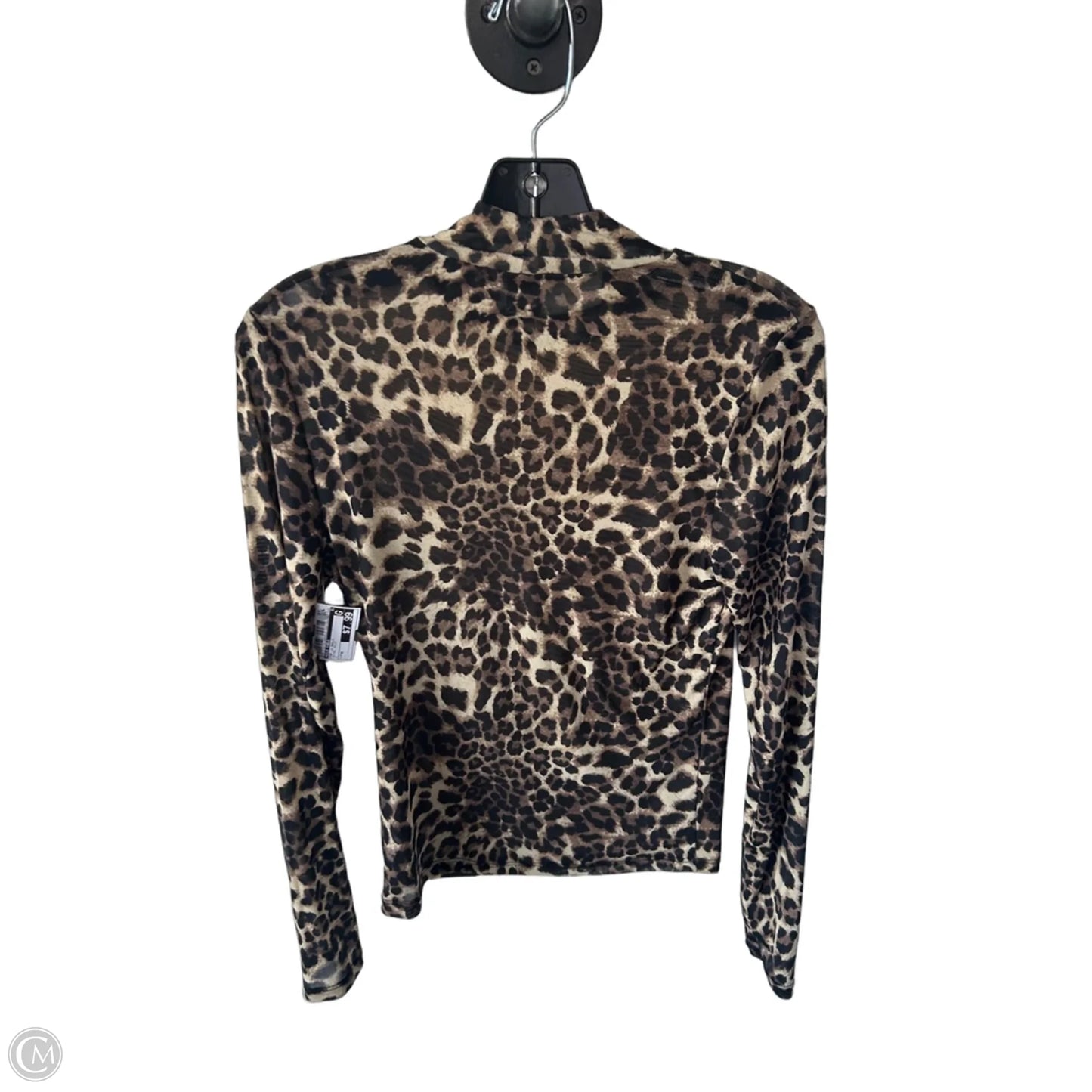 Top Long Sleeve Basic By Wild Fable In Animal Print, Size: M