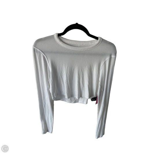 Athletic Top Long Sleeve Crewneck By Lululemon In White, Size: S