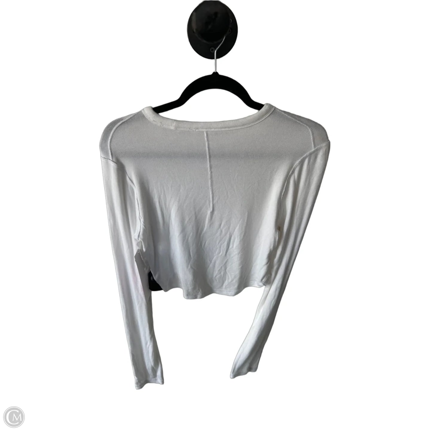 Athletic Top Long Sleeve Crewneck By Lululemon In White, Size: S