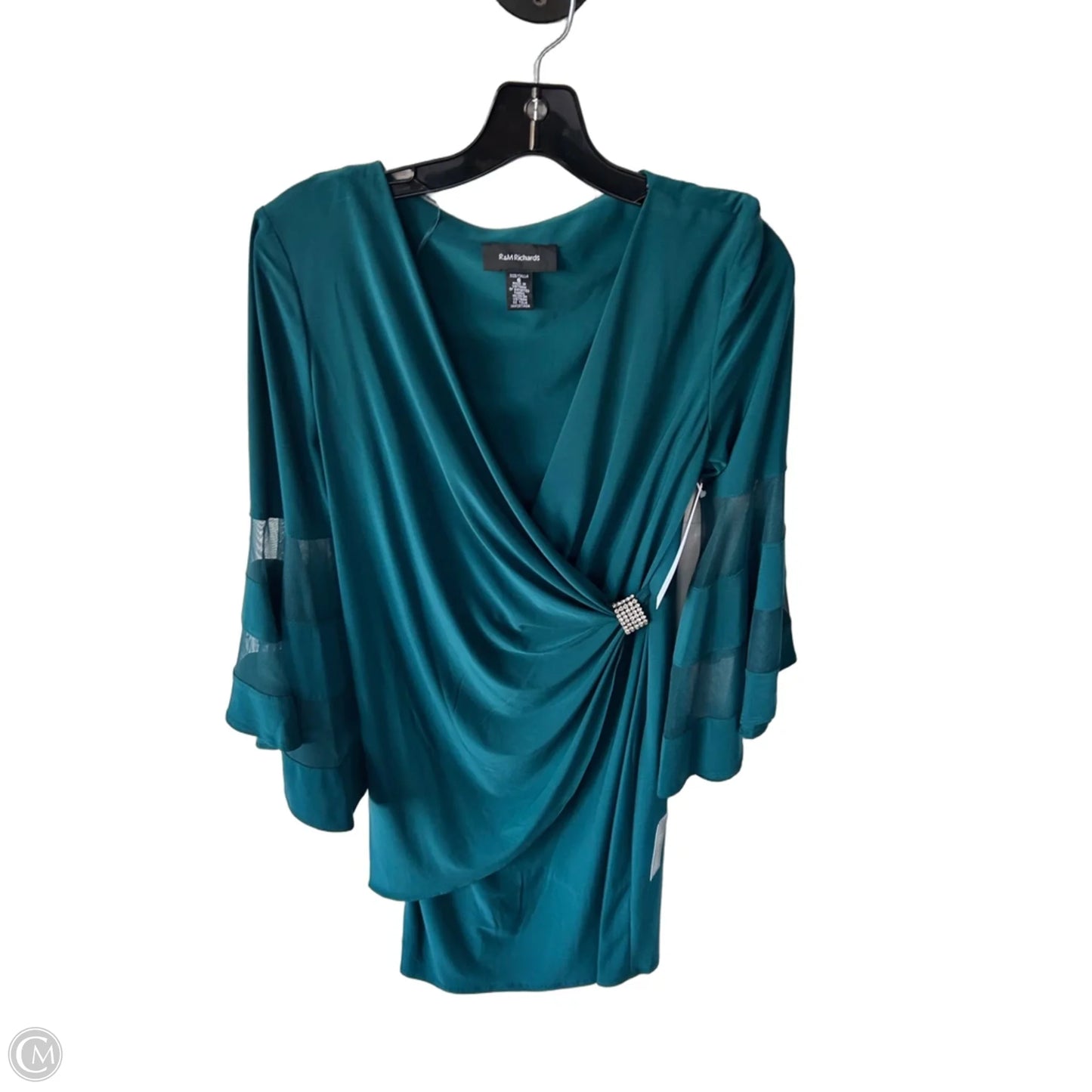 Dress Party Midi By R And M Richards In Green & Silver, Size: S