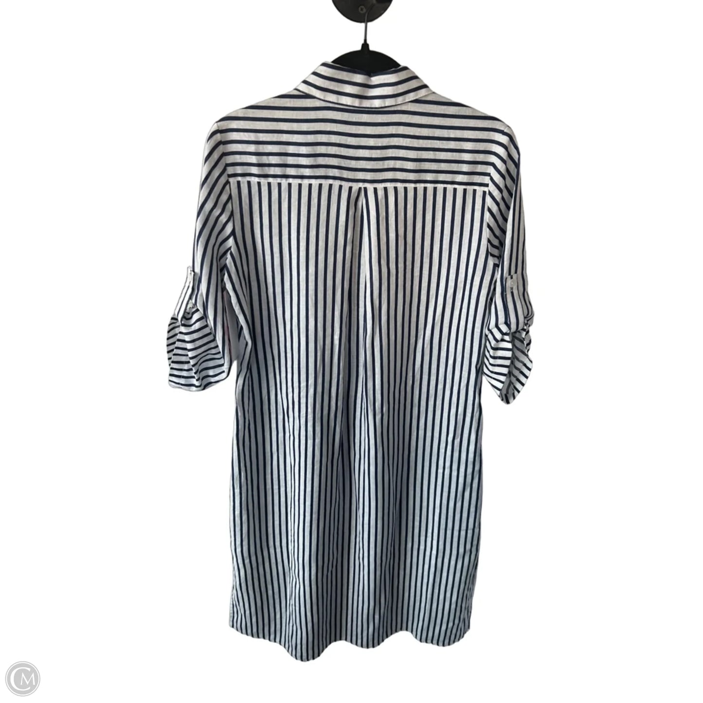 Dress Casual Midi By Charlie B In Blue & White, Size: S