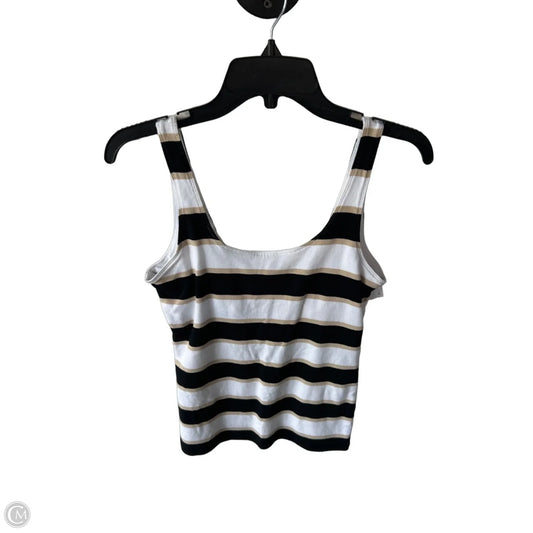 Top Sleeveless By Banana Republic In Black & Tan, Size: S