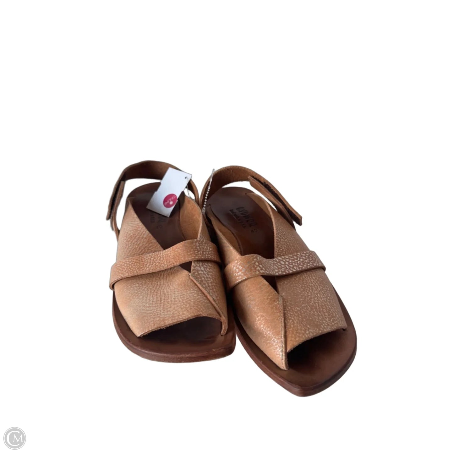 Sandals Flats By Cma In Silver & Tan, Size: 9.5