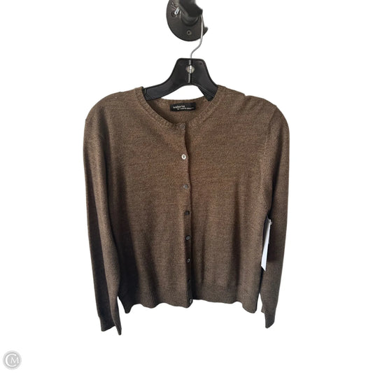 Sweater Cardigan By Valerie Stevens In Brown, Size: L