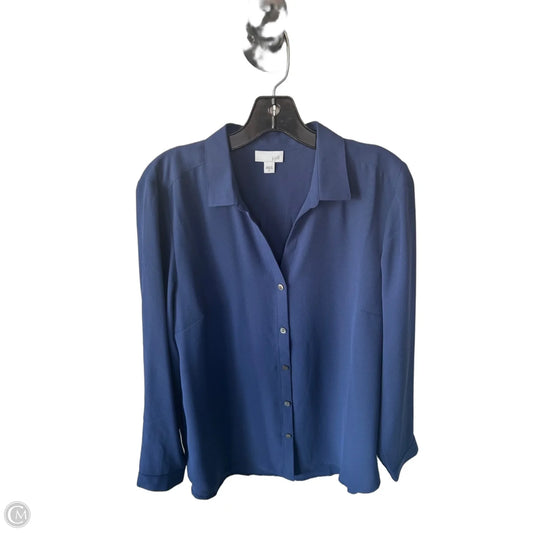 Blouse Long Sleeve By J. Jill In Blue, Size: M