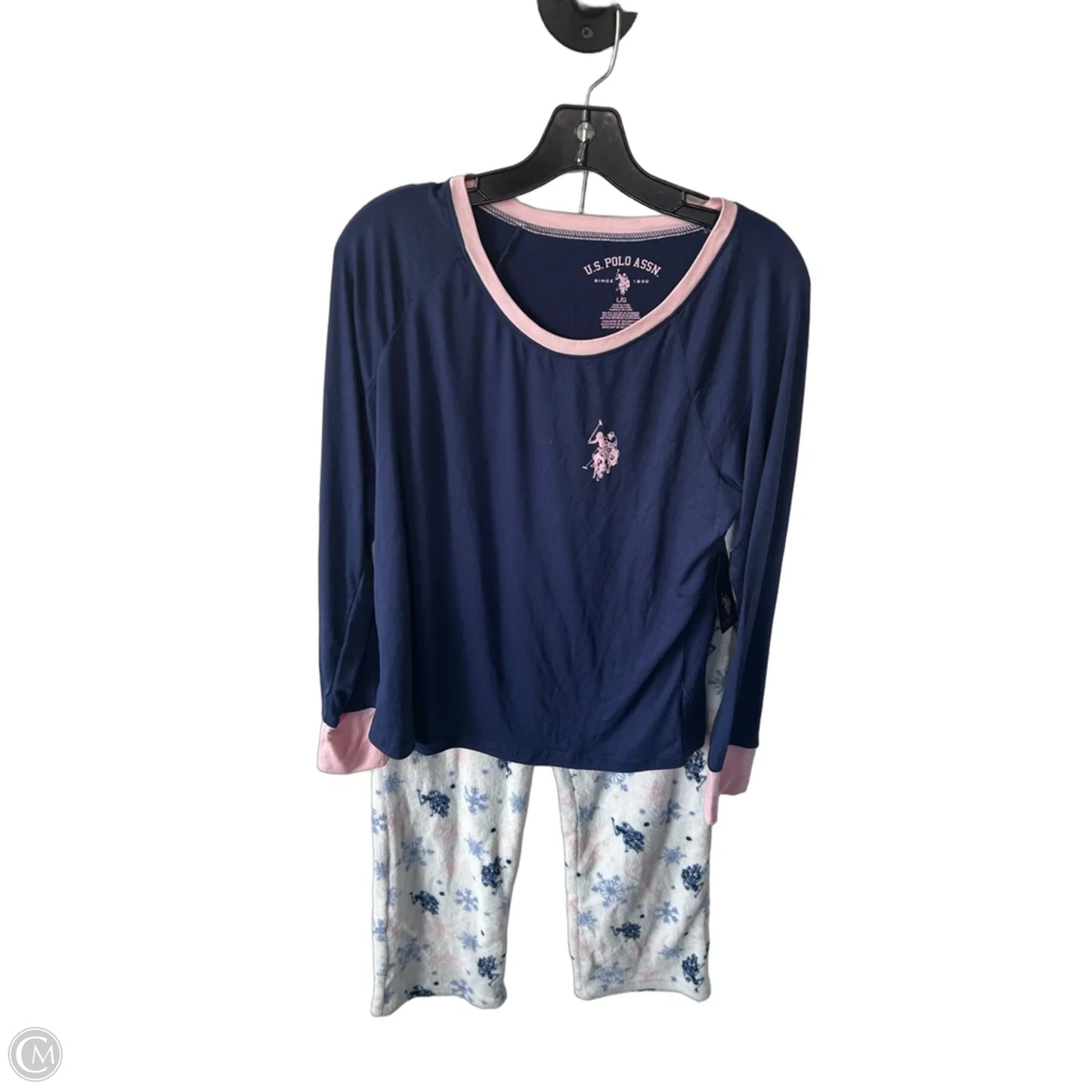 Pajamas 2pc By Us Polo Assoc In Blue & White, Size: L