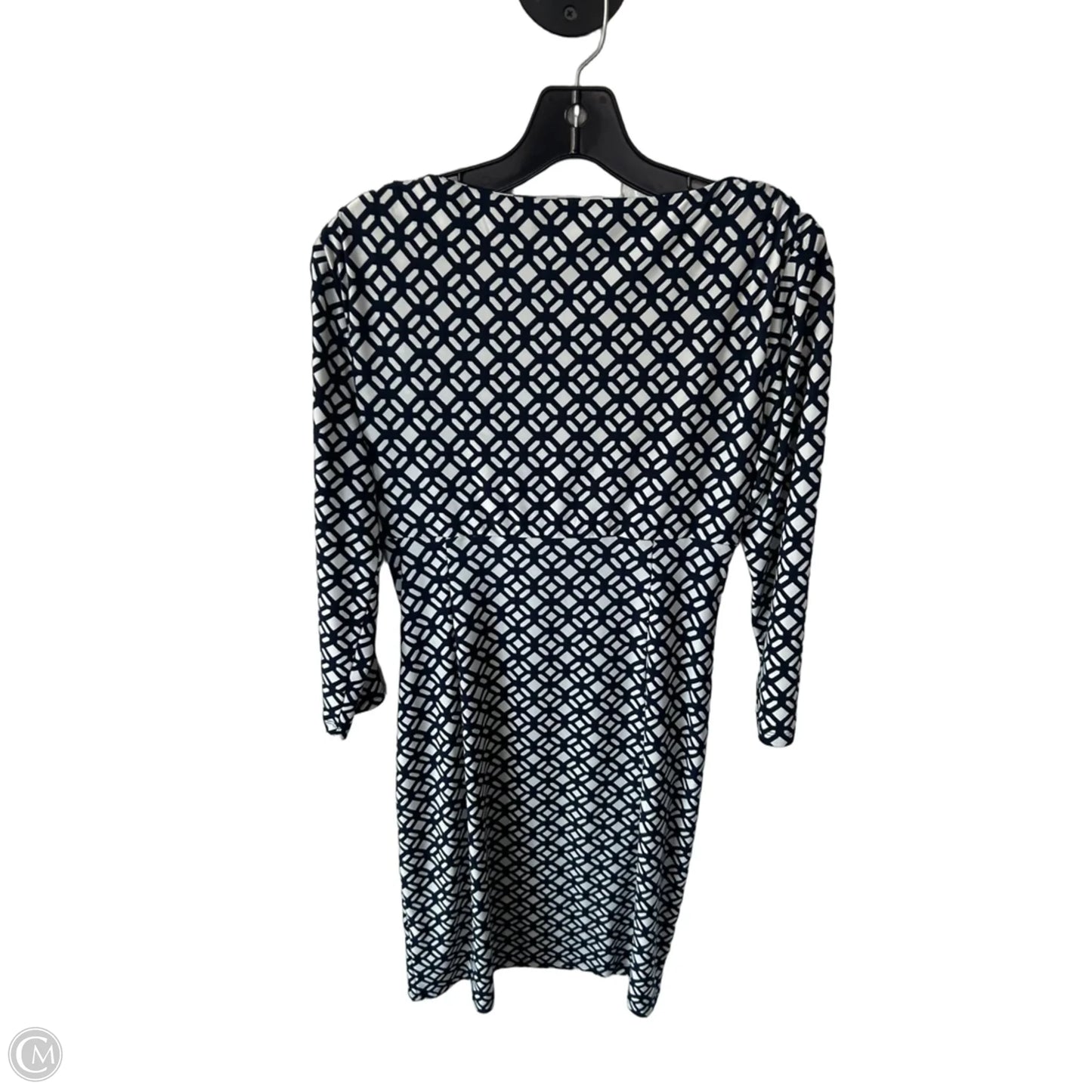 Dress Work By Lauren By Ralph Lauren In Blue & White, Size: S