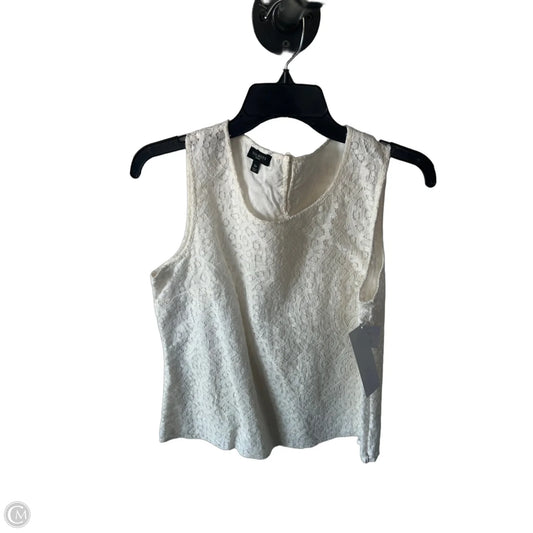 Blouse Sleeveless By Talbots In Cream, Size: Lp