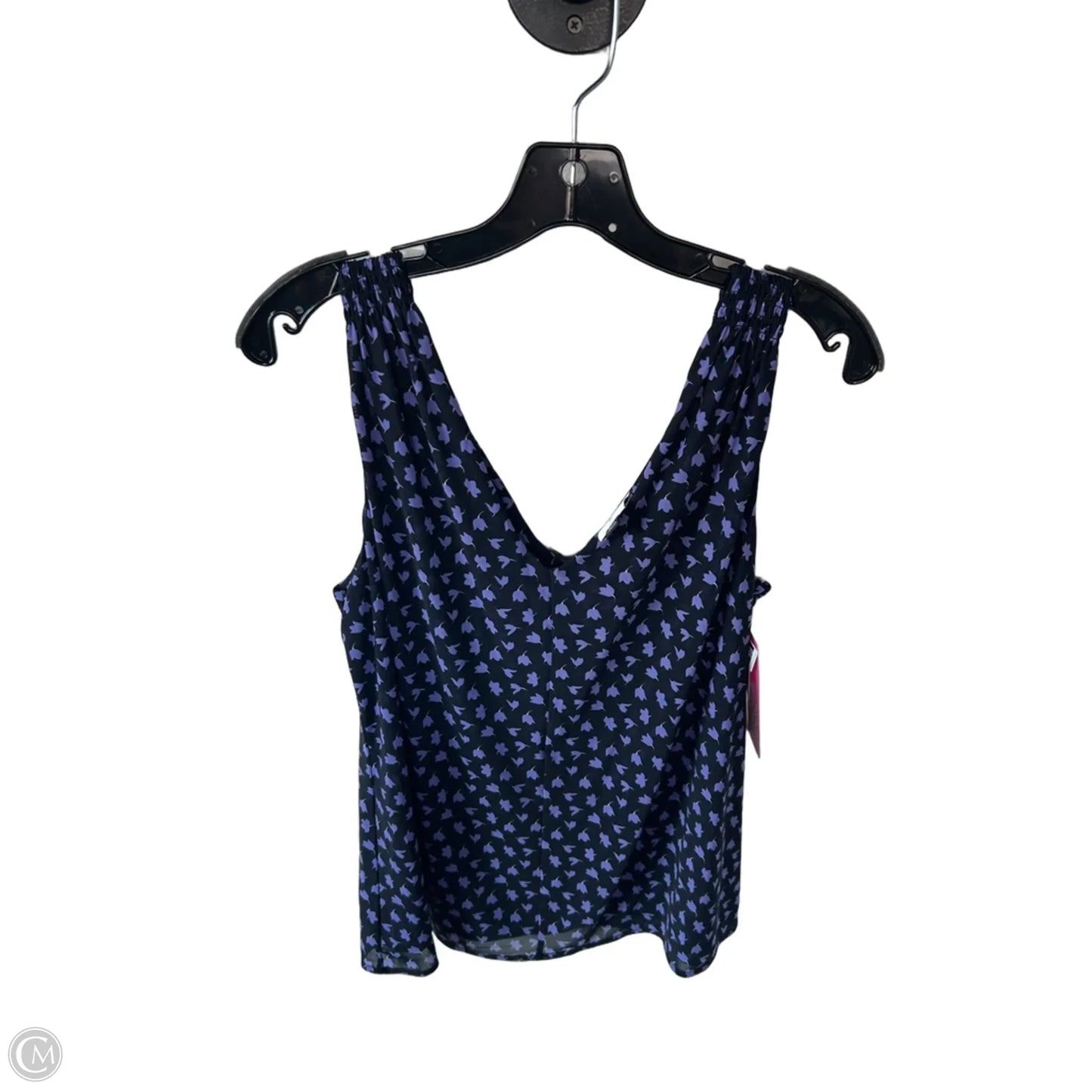 Blouse Sleeveless By Cabi In Black & Purple, Size: M