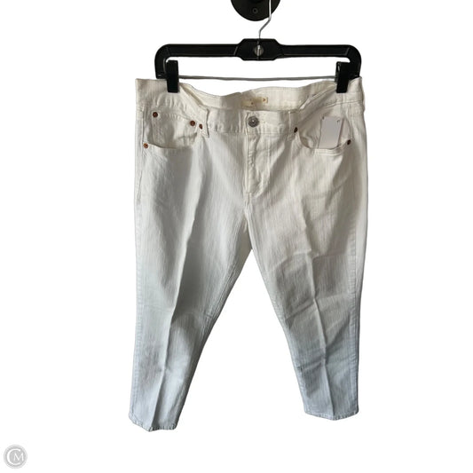 Jeans Boyfriend By Levis In Cream Denim, Size: 12