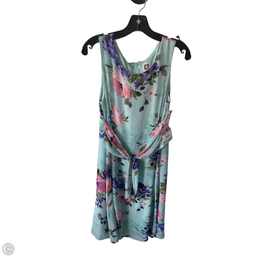 Dress Party Midi By Anne Klein In Green & Purple, Size: L