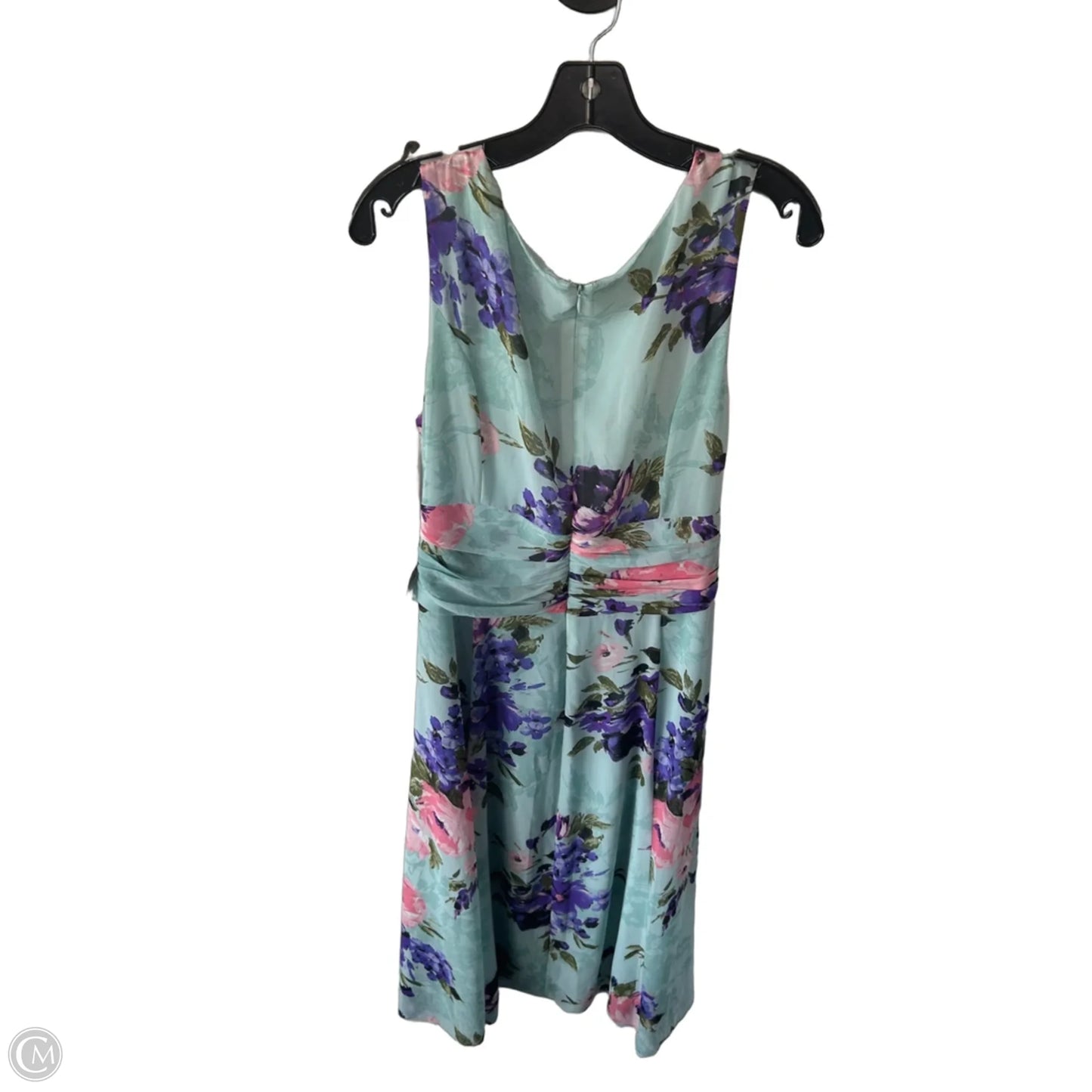 Dress Party Midi By Anne Klein In Green & Purple, Size: L