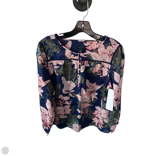 Blouse Long Sleeve By Talbots In Blue & Green, Size: Lp