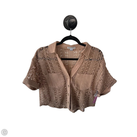 Jacket Shirt By Hyfve In Brown, Size: S