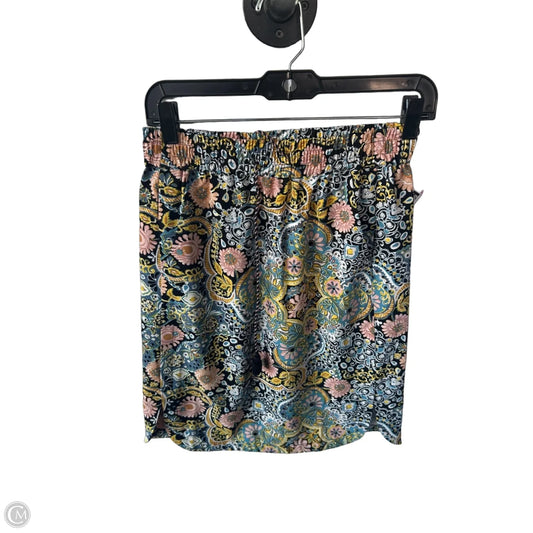 Skirt Mini & Short By Loft In Black & Yellow, Size: Xs